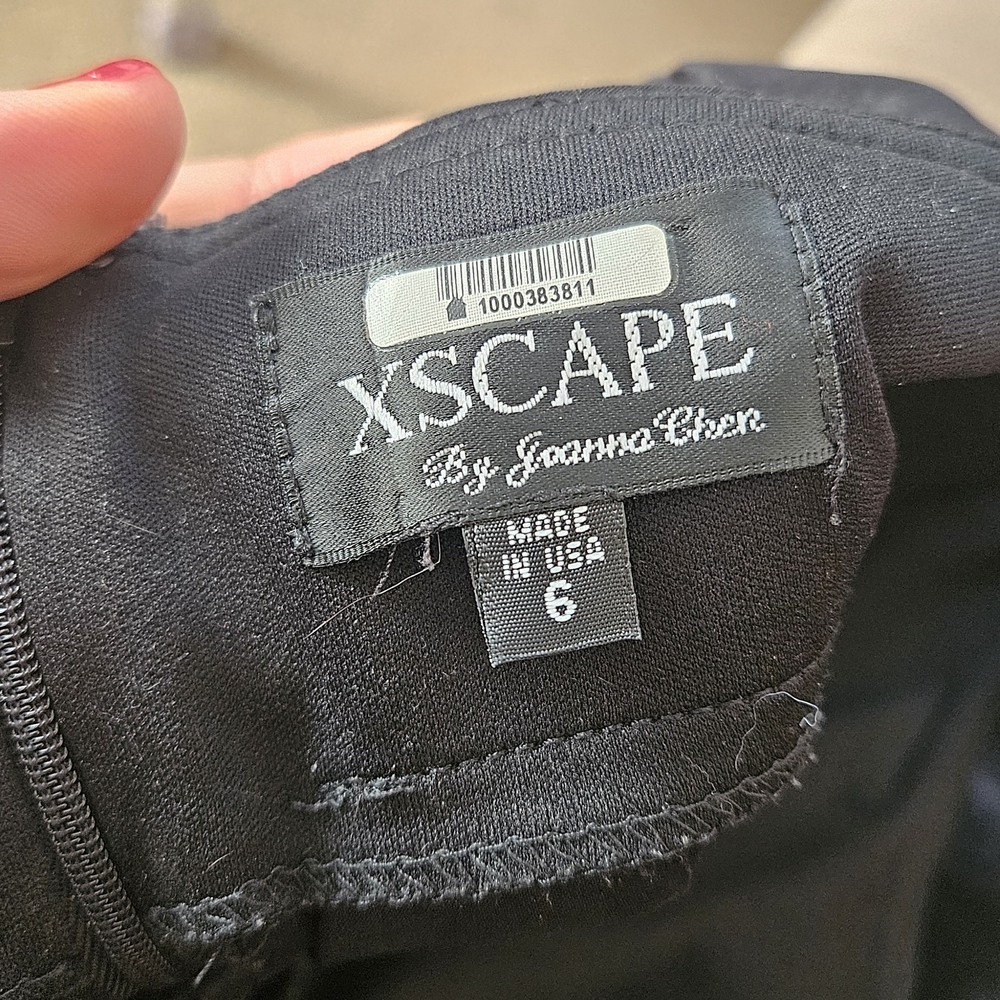 Xscape Black Lace Sleeve Maxi Dress - Picture 2 of 5